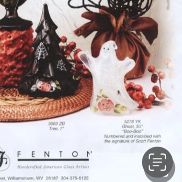 2004 RARE/MINT Fenton Halloween Ghost “Boo Boo” signed by Scott Fenton (#291) - Picture 15 of 16